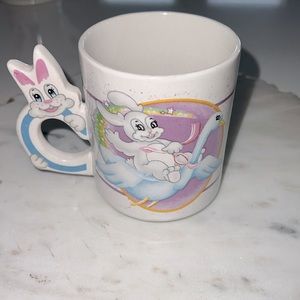 Vintage Easter Bunny and Goose Coffee/Tea Cup/Mug - Pastel Colors